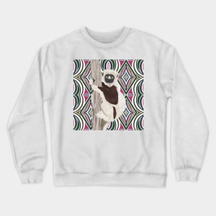 Sifika Lemur Portrait | Lemur Lover Gift Idea Crewneck Sweatshirt